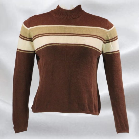 cable & gauge Sweaters - Cable & Gauge 100% Silk Mock Turtleneck Sweater in Size Medium